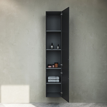 Шкаф-пенал Am.Pm Gem M90CHR0306BM 30х31х167 подвесной цвет черный