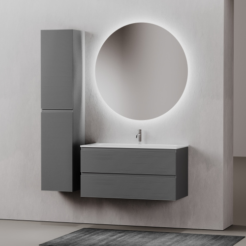 Тумба под раковину Sancos FOLK FL100GS 100х45х50 подвесная цвет серый - фото 3