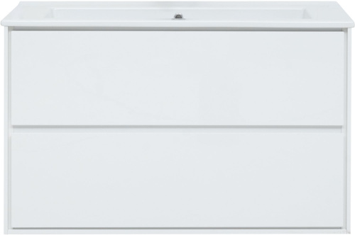 Тумба под раковину Aquanet Милан 00339970 106х46х66 подвесная цвет белый - фото 5