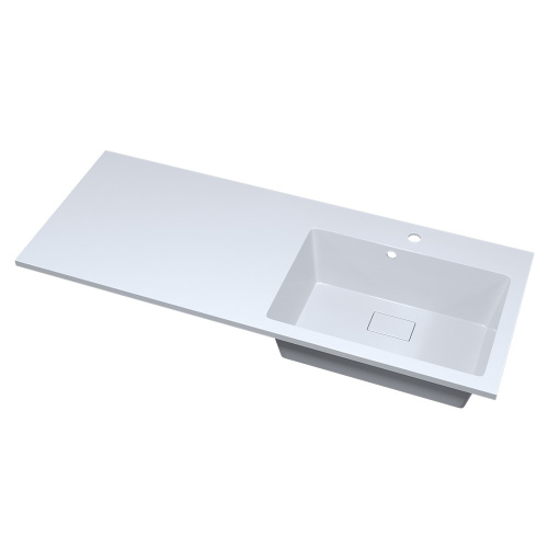 Раковина из литьевого мрамора Uperwood Cosmos 291020412 120х48 над стиральной машиной цвет белый - фото 5