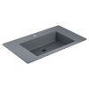 Раковина из искусственного камня Vincea VCB-13800G 80х50 встраиваемая цвет серый 1 отверстие под смеситель