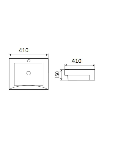 Раковина из санфаянса WeltWasser WW SK 10000003884 41х41 подвесная цвет белый глянцевый 1 отверстие под смеситель - фото 3
