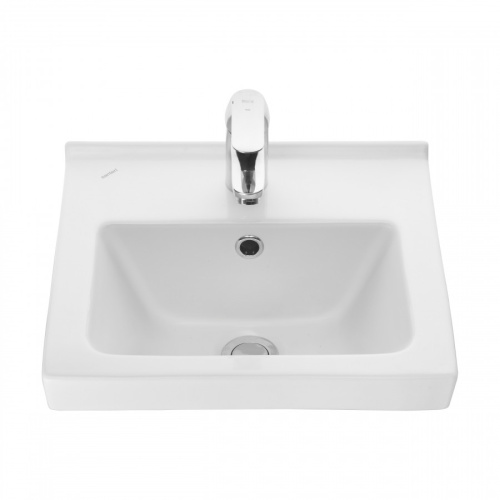 Раковина из сантехнического фарфора Santeri Визит 131177S0011B0 36х41 подвесная цвет белый 1 отверстие под смеситель - фото 2