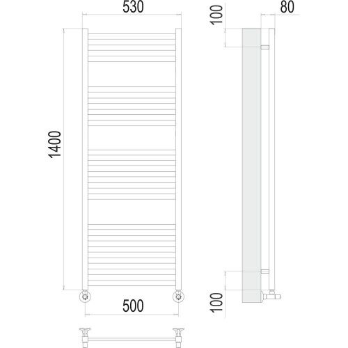 Полотенцесушитель Terminus 4670078530608 53х140 водяной хром - фото 3