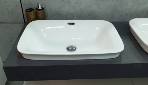 Раковина из фаянса Velvex 78444 59х41 полувстраиваемая цвет белый без отверстий под смеситель - фото 5