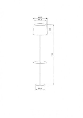 Торшер Arte Lamp Connor (Цоннор) A2102PN-1WH - фото 5