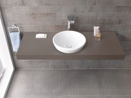 Раковина из сантехнического фарфора Vitra Metropole 5940B003-0012 50х50 накладная цвет белый без отверстий под смеситель