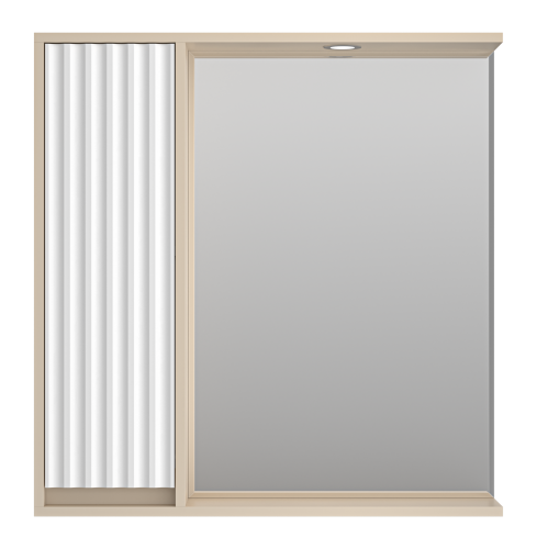 Зеркало-шкаф Brevita Balaton BAL-04080-03-01Л 78х14х80 подвесной цвет белый/бежевый - фото 2