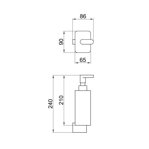 Дозатор для жидкого мыла Webert Living LV500201345 - фото 3