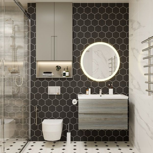 Зеркало в ванную Art&Max BOLZANO AM-Boz-780-DS-C 78х78