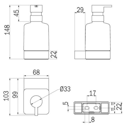 Дозатор Inda INDISSIMA A88120NE21 - фото 2
