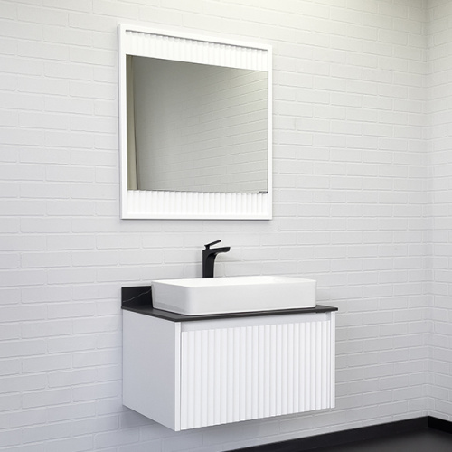 Тумба с раковиной Comforty Марсель 00-00013396CF 75х50х53 подвесная цвет белый - фото 4