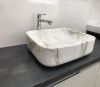 Раковина из сантехнического фаянса CeramaLux 190 50х40 накладная цвет белый без отверстий под смеситель