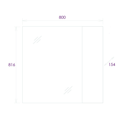 Зеркало-шкаф Onika Алеста 208095 80х15х82 подвесной - фото 3