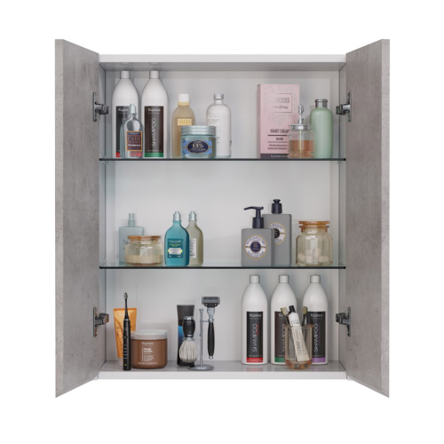 Шкаф LeMark Combi LM03C60SH-Beton 60х25х75 подвесной цвет бетон/белый - фото 3