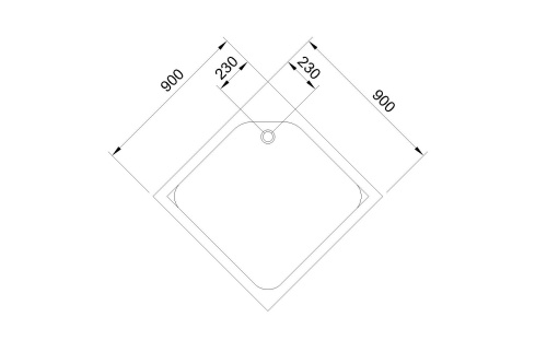 Душевой поддон Royal Bath HP RB90HP 90х90 акрил белый с ножками - фото 2