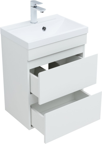Тумба под раковину Aquanet Нота NEW 00335416 49х34х61 подвесная цвет белый - фото 2