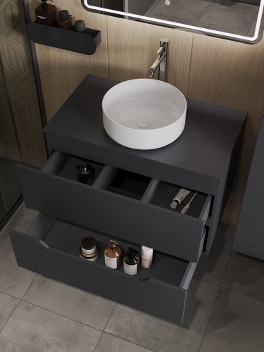 Тумба с раковиной Orange Line Li-80TugMDF+B09-360W 81х46х66 - фото 4