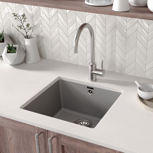 Кухонная мойка LeMark Sinara 440-u 9910072 44х42 цвет бежевый поверхность матовая - фото 3