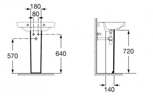 Пьедестал для раковины Roca Debba 733799000Y - фото 4