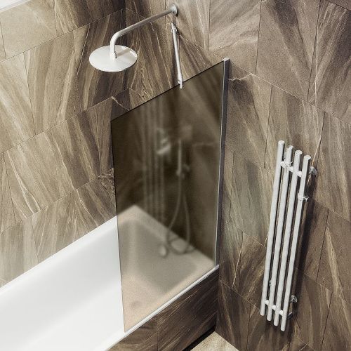 Душевая шторка на ванну Maybah Glass MGV-75-5ш 70х140 стекло тонированное профиль хром ориентация универсальная - фото 4