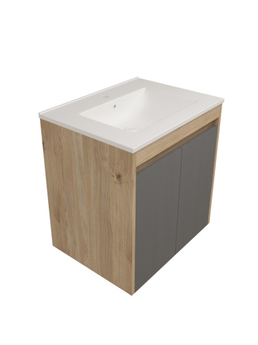 Фасад для тумбы под раковину Teymi Netta T60609 28х2х53 цвет графит - фото 2