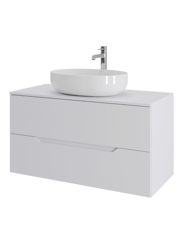 Тумба с раковиной Orange Line Li-100TuwMDF+B05-520W 101х46х68 - фото 2