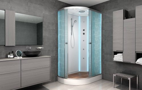 Душевая кабина AvaCan EM2012RLED+GM 120х90 асимметричная с крышей ориентация правая - фото 3