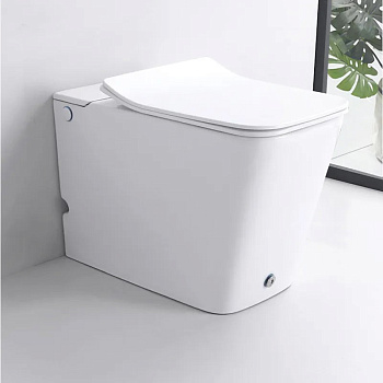 Унитаз приставной Cerutti SPA CT7269 белый с сиденьем микролифт безободковый импульсный смыв