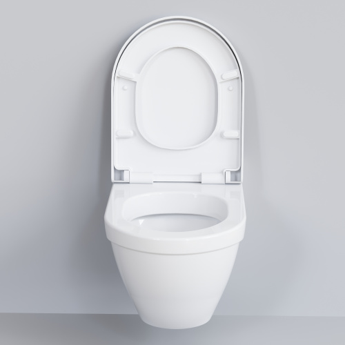 Унитаз подвесной Ambassador Nord 133T20001-132T20001 белый глянцевый с сиденьем микролифт - фото 5