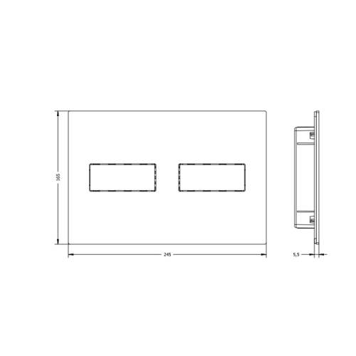 Клавиша смыва механическая Artceram ATELIER 711.000.BM цвет черный матовый - фото 2