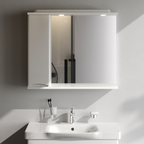 Зеркало-шкаф Am.Pm Like M80MPL0801WG 80х15х78 подвесной цвет белый