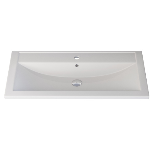 Раковина из искусственного камня Uperwood Foster Quartz 291030040 90х46 полувстраиваемая цвет белый - фото 5