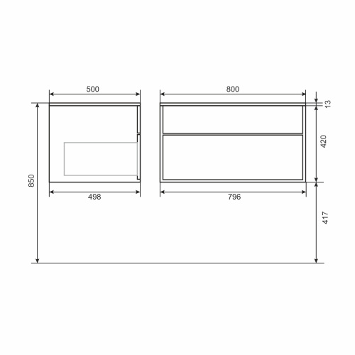 Тумба с раковиной Uperwood Lotus Premium 39340207462 80х50х44 цвет серый матовый - фото 4