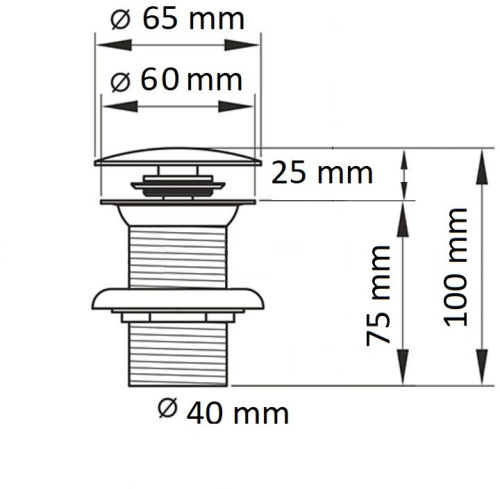 Донный клапан для раковины Ceramalux BB006MB - фото 2