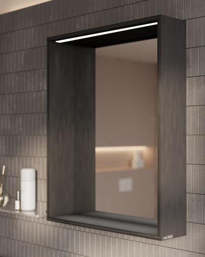 Зеркало в ванную Allen Brau Reality 1.32016.BB 60х75 цвет черный - фото 5