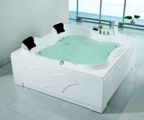 Ванна акриловая гидромассажная Gemy G9089 O L 187х187 пристенная квадратная с каркасом - фото 2