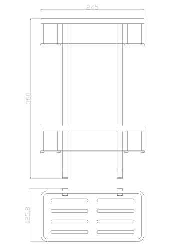 Полка для ванной комнаты Wonzon & Woghand WW-4141 - фото 2