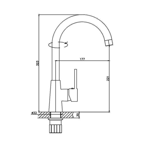 Cмеситель Haiba HB70074 на мойку хром - фото 5