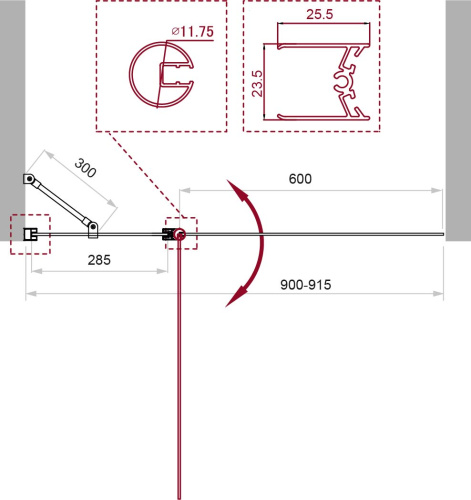 Душевая шторка на ванну BelBagno UNO UNO-V-11-90/150-C-Cr 90х150 стекло прозрачное профиль хром глянцевый ориентация универсальная - фото 2