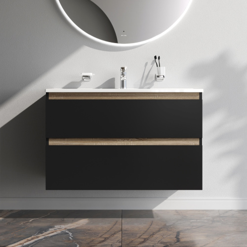 Тумба под раковину Am.Pm X-Joy M85AFHX1002BM 97х45х60 подвесная цвет черный