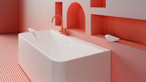 Ванна акриловая Zenon Kivu Wall 4000.000.000.000.23348 175х80 пристенная прямоугольная - фото 3