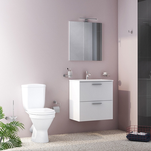 Унитаз напольный с бачком Vitra BLANC 9837B099-7202 белый с сиденьем микролифт каскадный смыв - фото 3