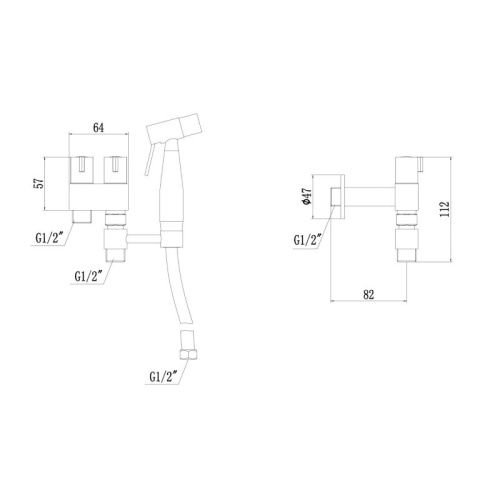 Гигиенический душ Fmark FS-FXQ02B золото - фото 3