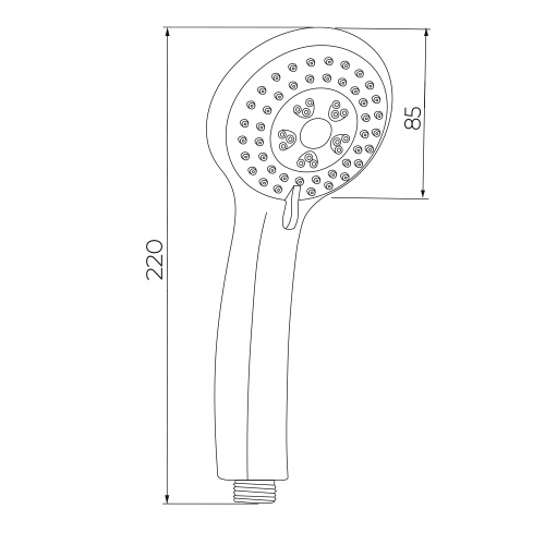 Душевая лейка WesnaArt LD011 круглая - фото 2