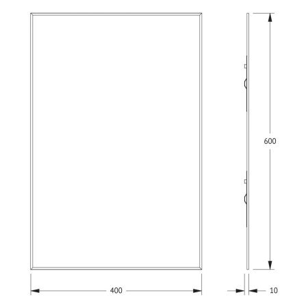 Зеркало Evoform Standard BY 0208 40х60 подвесное