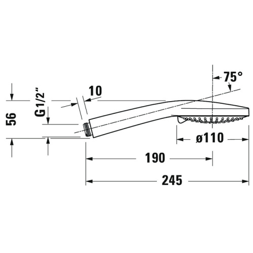 Душевая лейка Duravit Showers UV0652015010 круглая - фото 2