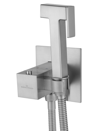 Смеситель для ванны и душа Wonzon & Woghand WW-88829910-BN встраиваемый в стену никель с термостатом - фото 4