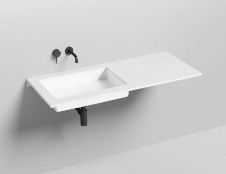 Раковина из искусственного камня S-Stone Salini MAREA 1802214M 60х40 встраиваемая цвет белый без отверстий под смеситель