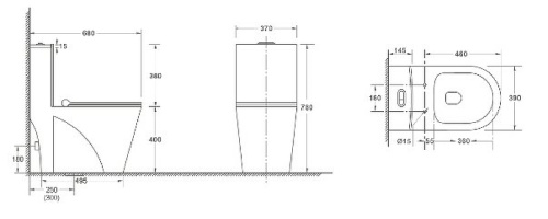 Унитаз напольный с бачком WeltWasser WW WELZBACH 001GL-WT (10000003805) белый глянцевый с сиденьем микролифт безободковый смыв торнадо - фото 3